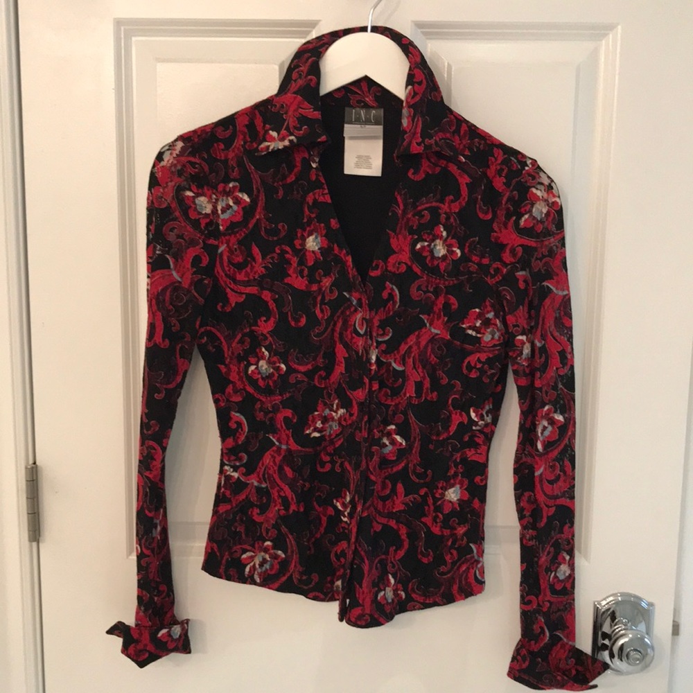 INC blouse with cuffs
